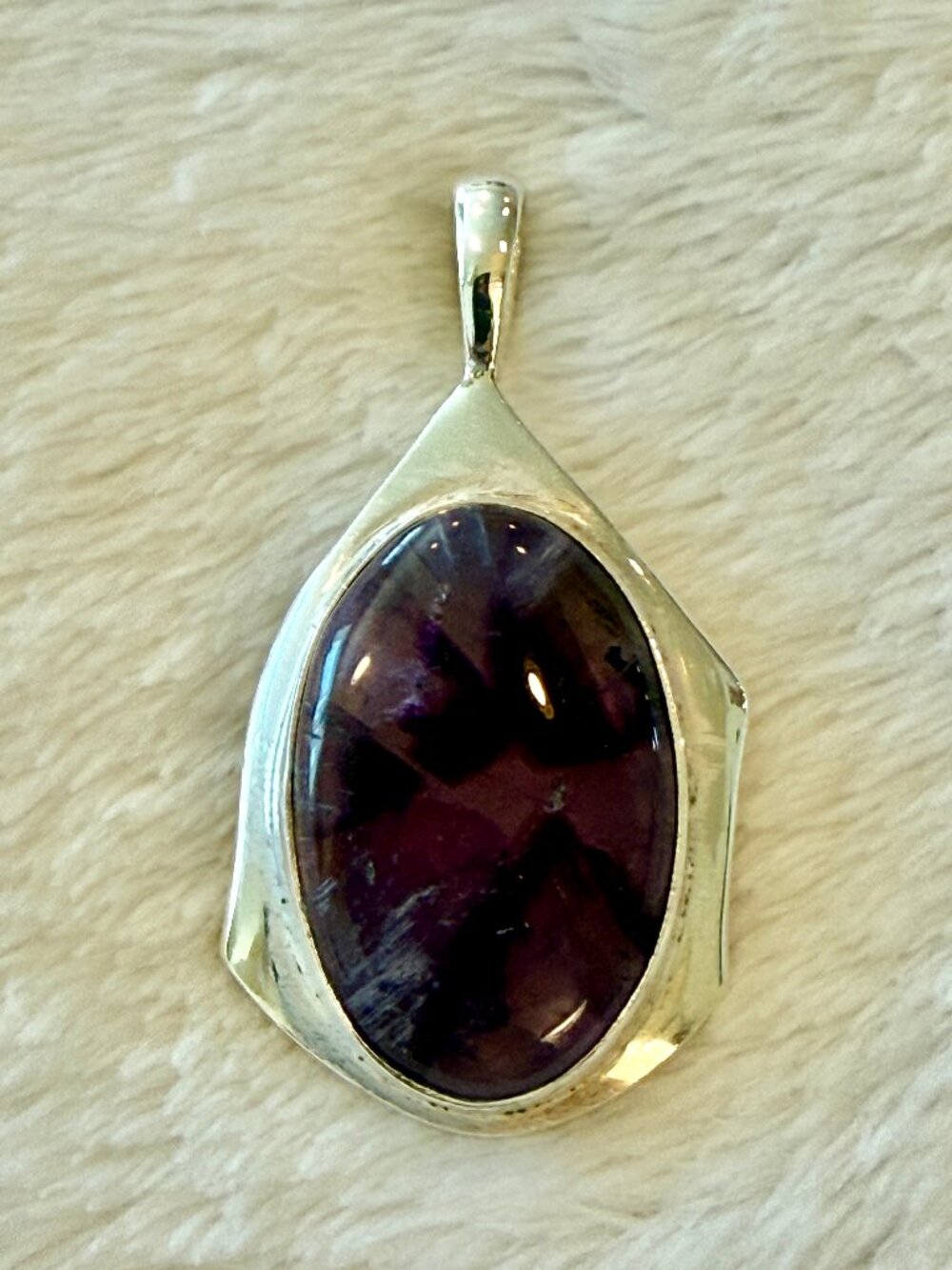 Amethyst and Silver Pendant